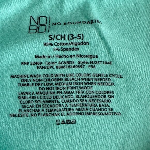 No Boundaries Mint Green Spaghetti Strap Tank Top S Cotton & Spandex Stretch Fab - Picture 4 of 4